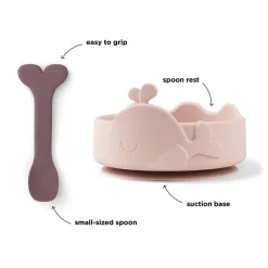 Wally Silicone Bowl & Baby Spoon Set