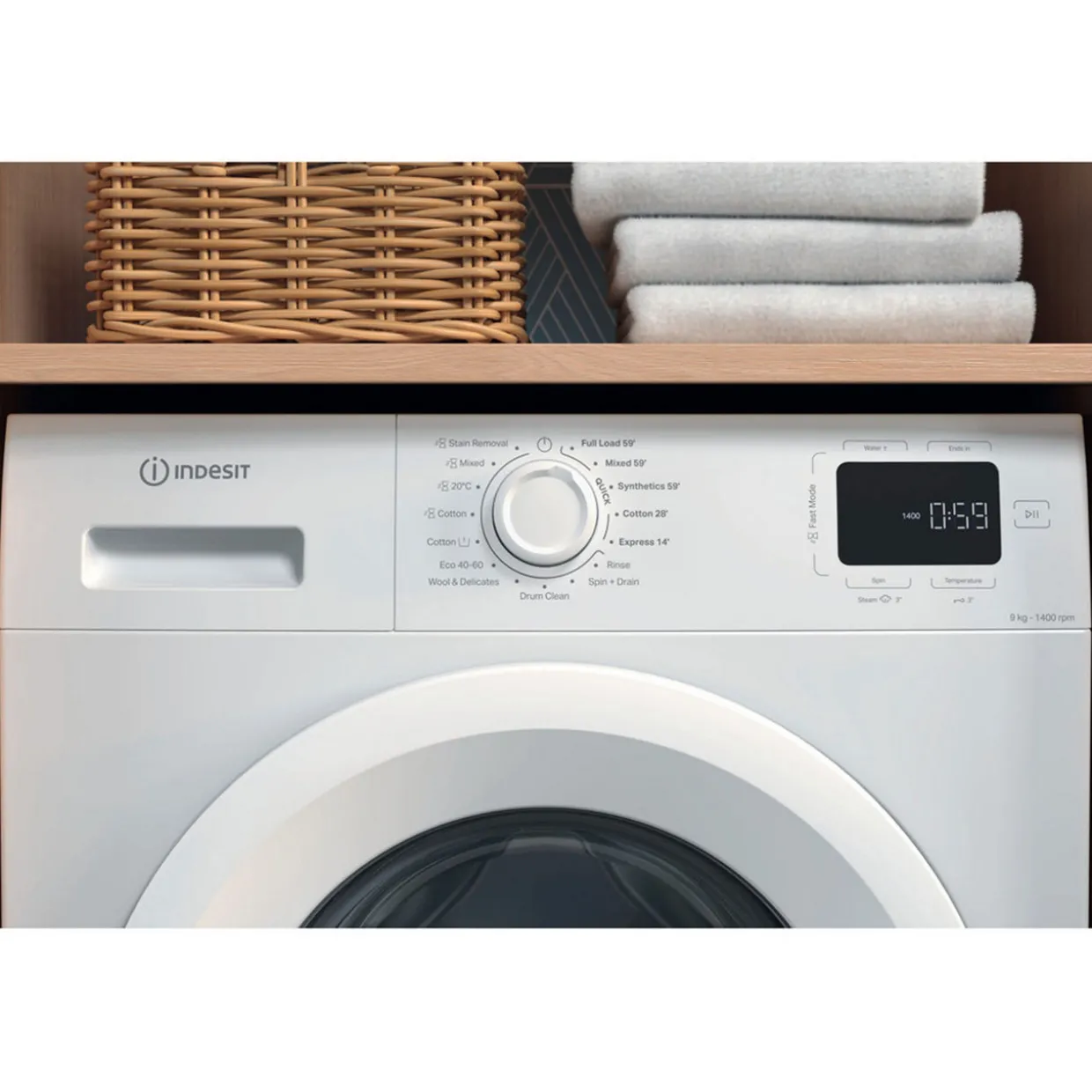 Washer 9kg 1400 RPM White