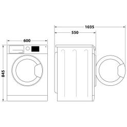 Washer 9kg 1400 RPM White
