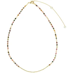 Watermelon Tourmaline Ibiza Beaded Necklace