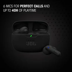 Wave Beam 2 True Wireless Noise Cancelling Earbuds Black
