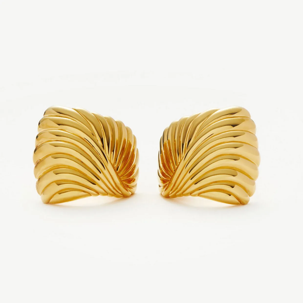 Wavy Ridge Ripple Earrings