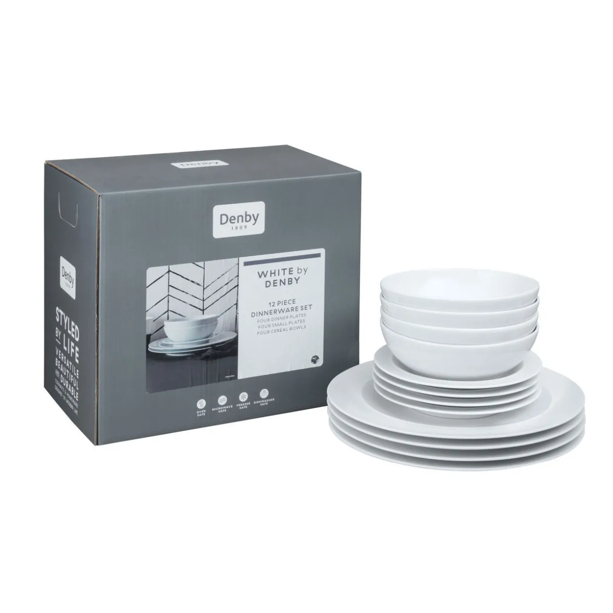 White By Denby 12-Piece Tableware Set