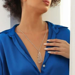 Wish Feather Pendant Necklace