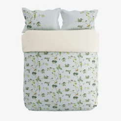 Woodland Chorus Duvet Set Blue Grey