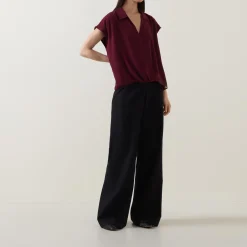 Wrap Draped Blouse