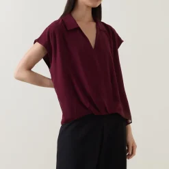 Wrap Draped Blouse