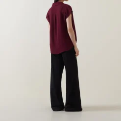 Wrap Draped Blouse