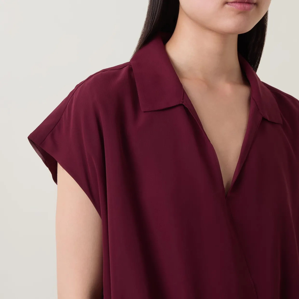 Wrap Draped Blouse