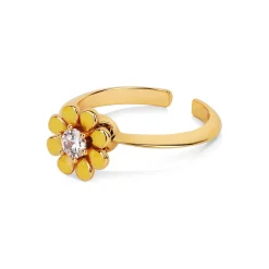 Yellow Flower Revolving Ring