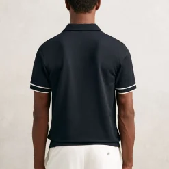 Zain Textured Half-Zip Tipped Polo Shirt