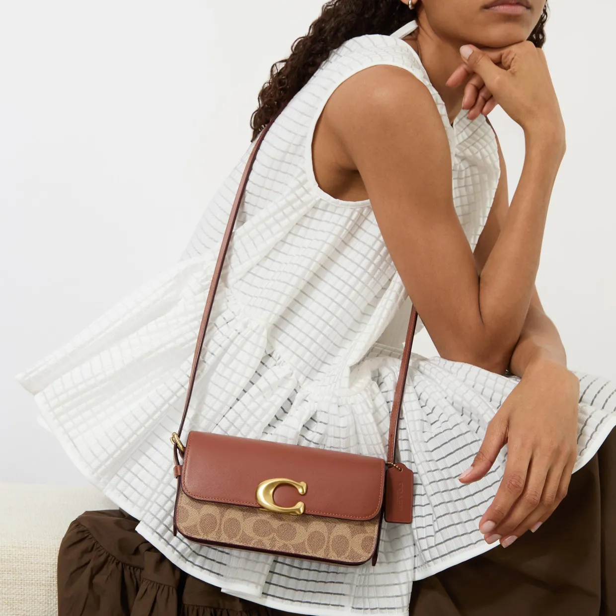 Zoe Logo Shoulder Bag